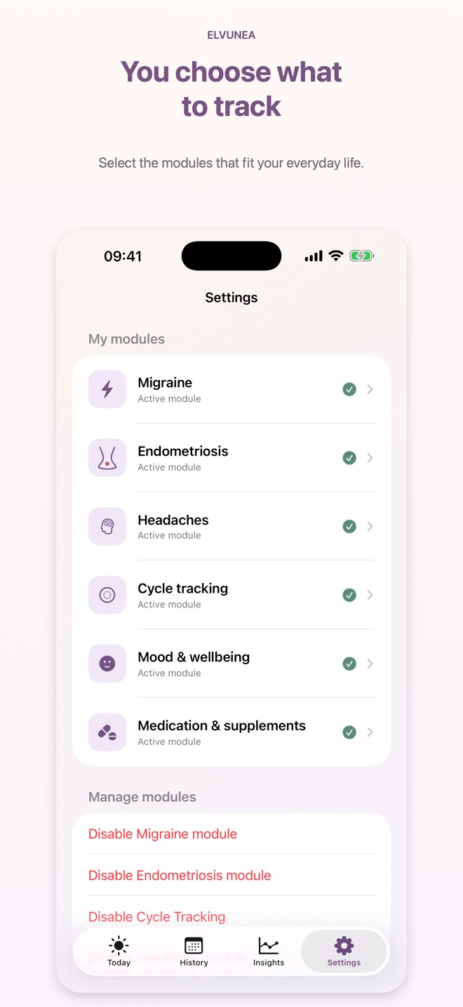 You choose what to track