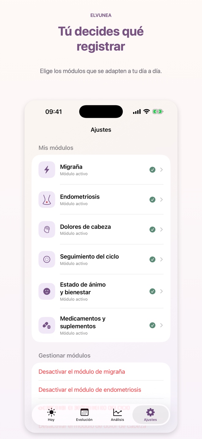Tú decides qué registrar