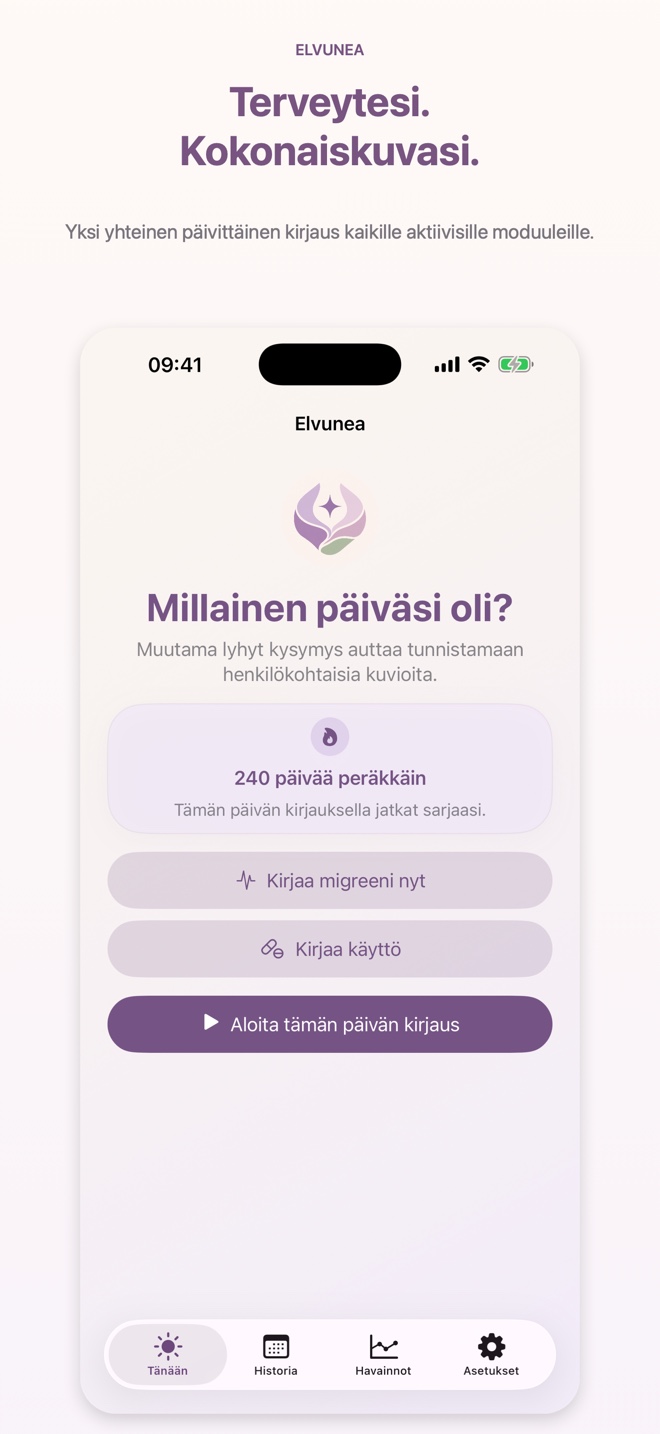 Terveytesi. Kokonaiskuvasi.