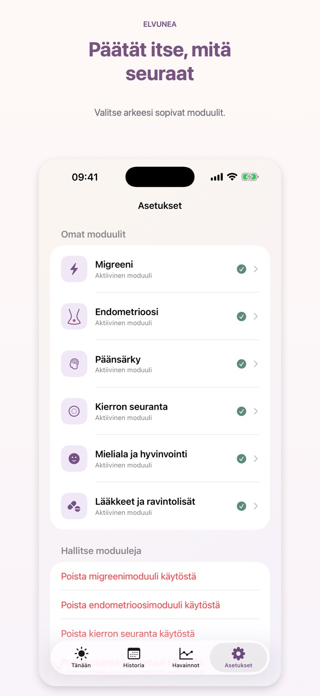 Päätät itse, mitä seuraat