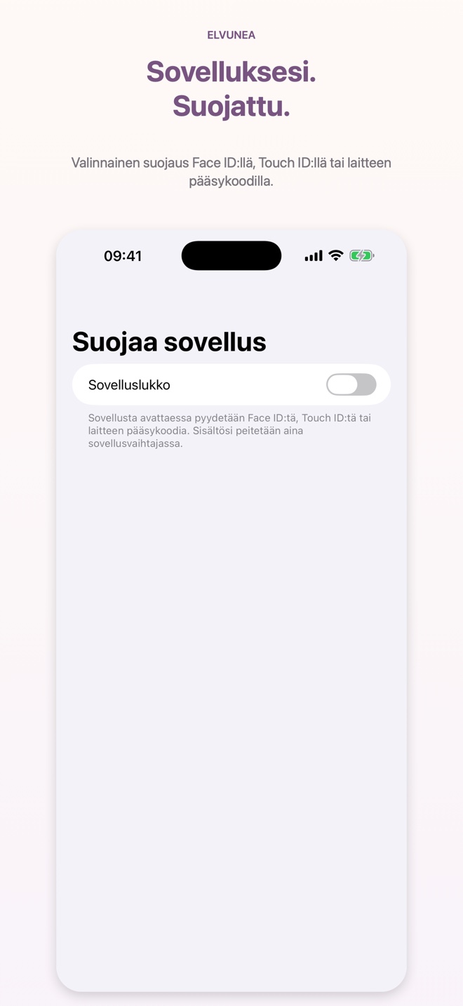 Sovelluksesi. Suojattu.