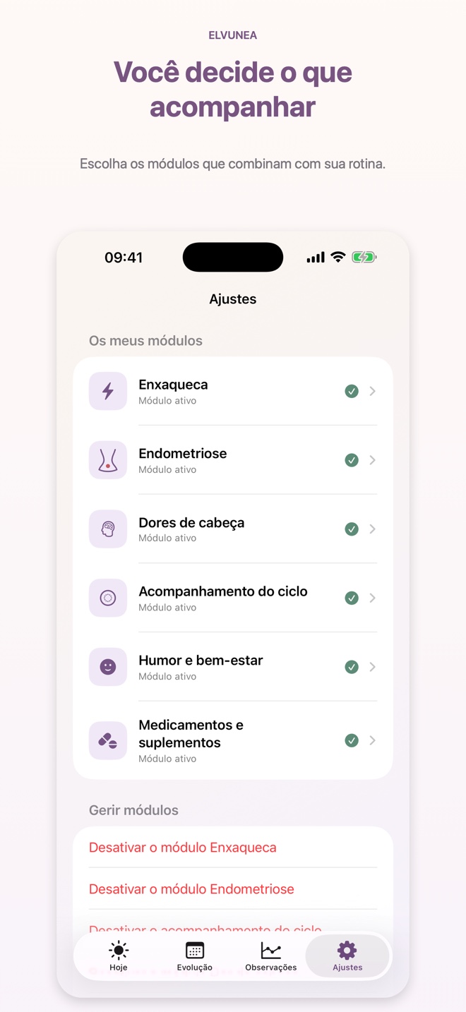 Você decide o que acompanhar